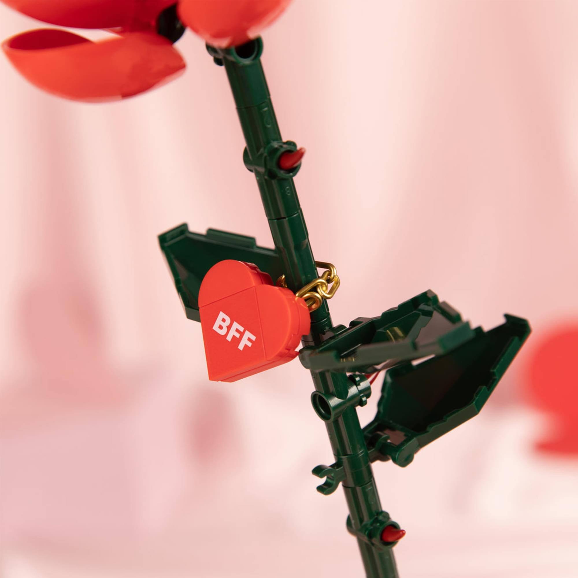 Alt View 4. Brickcraft - Bricktanicals Long Stem Red Rose 102 Pieces Building Set - Multi-Colored.
