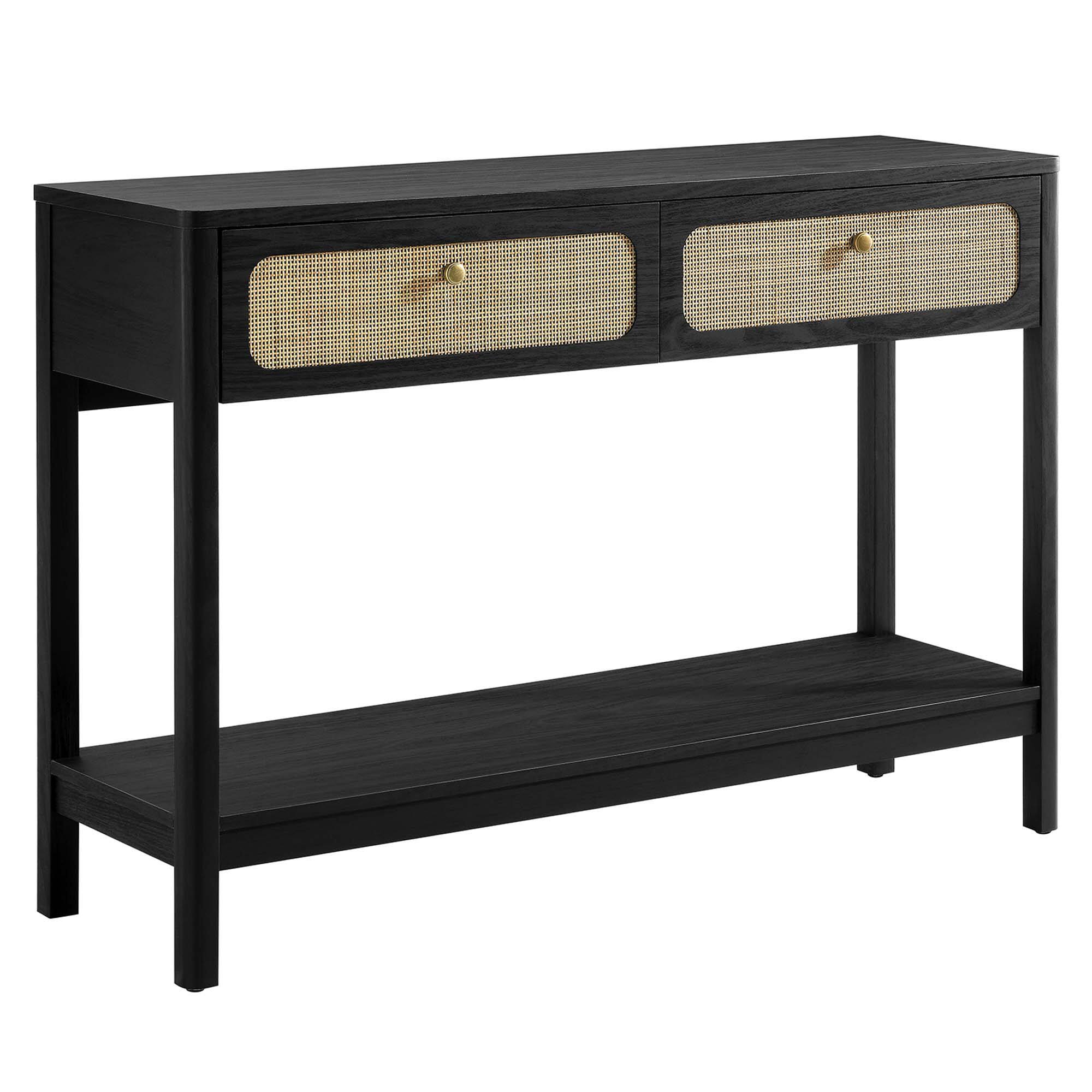 Angle. Modway - Chaucer Wood Entryway Console Table by Modway - Black.