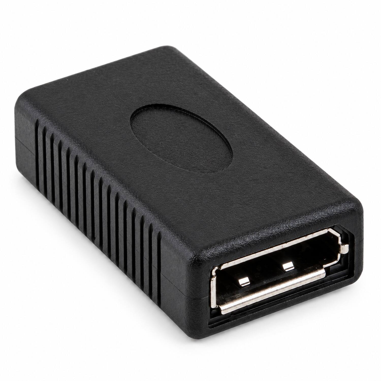 Angle. Sanoxy - DisplayPort Female to Female Coupler - Black.