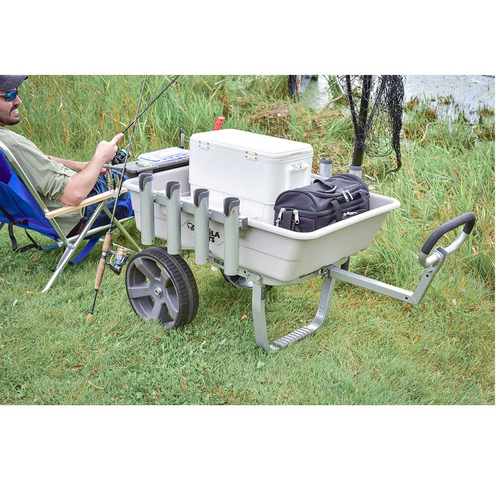 Alt View 8. Gorilla Carts - Gorilla Carts 200 Pound Capacity Heavy Duty Poly Fish and Marine Utility Cart - Gray.