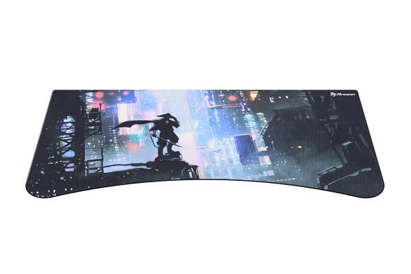 Front. Arozzi - Arozzi Full-Surface, Interchangeable, Water-Resistant, and Washable DeskPad with Stitched Edges - D020 ( Samurai City ) - Black.