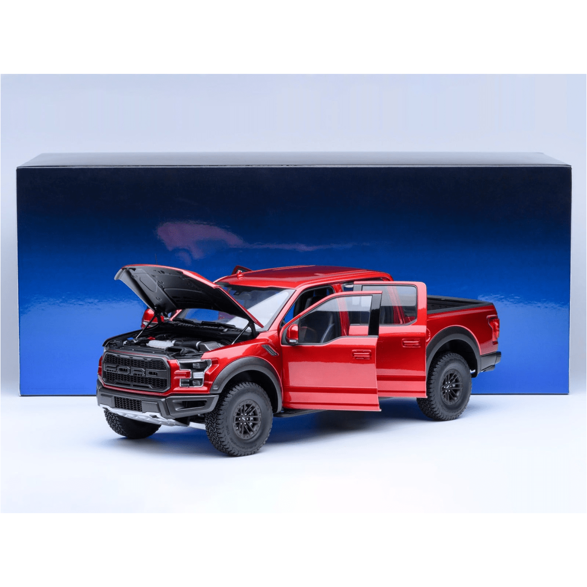 Alt View 9. Autoart - 2019 Ford F-150 Raptor Pickup Truck Ruby Red Metallic 1/18 Model Car by Autoart.