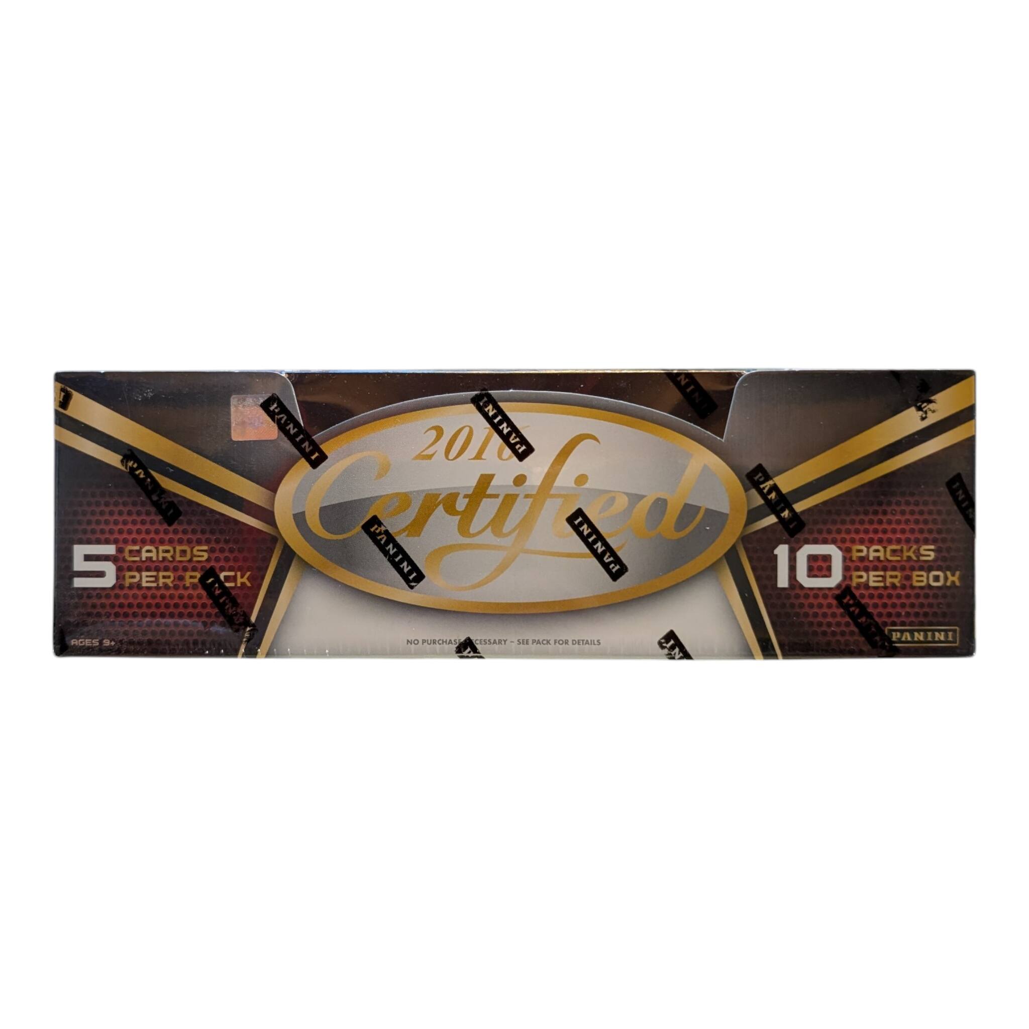 2018 Panini Certified  
5 Cards Per Pack  
10 Packs Per Box  
No Purchase Necessary  
See Pack for Details  
Panini