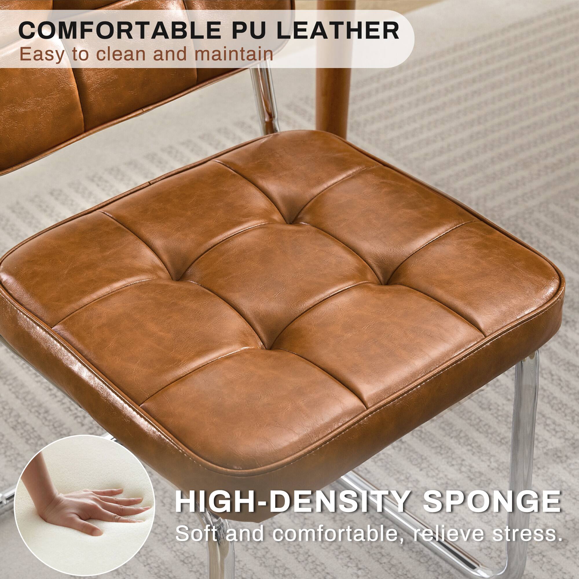 COMFORTABLE PU LEATHER
Easy to clean and maintain

HIGH-DENSITY SPONGE
Soft and comfortable, relieve stress.