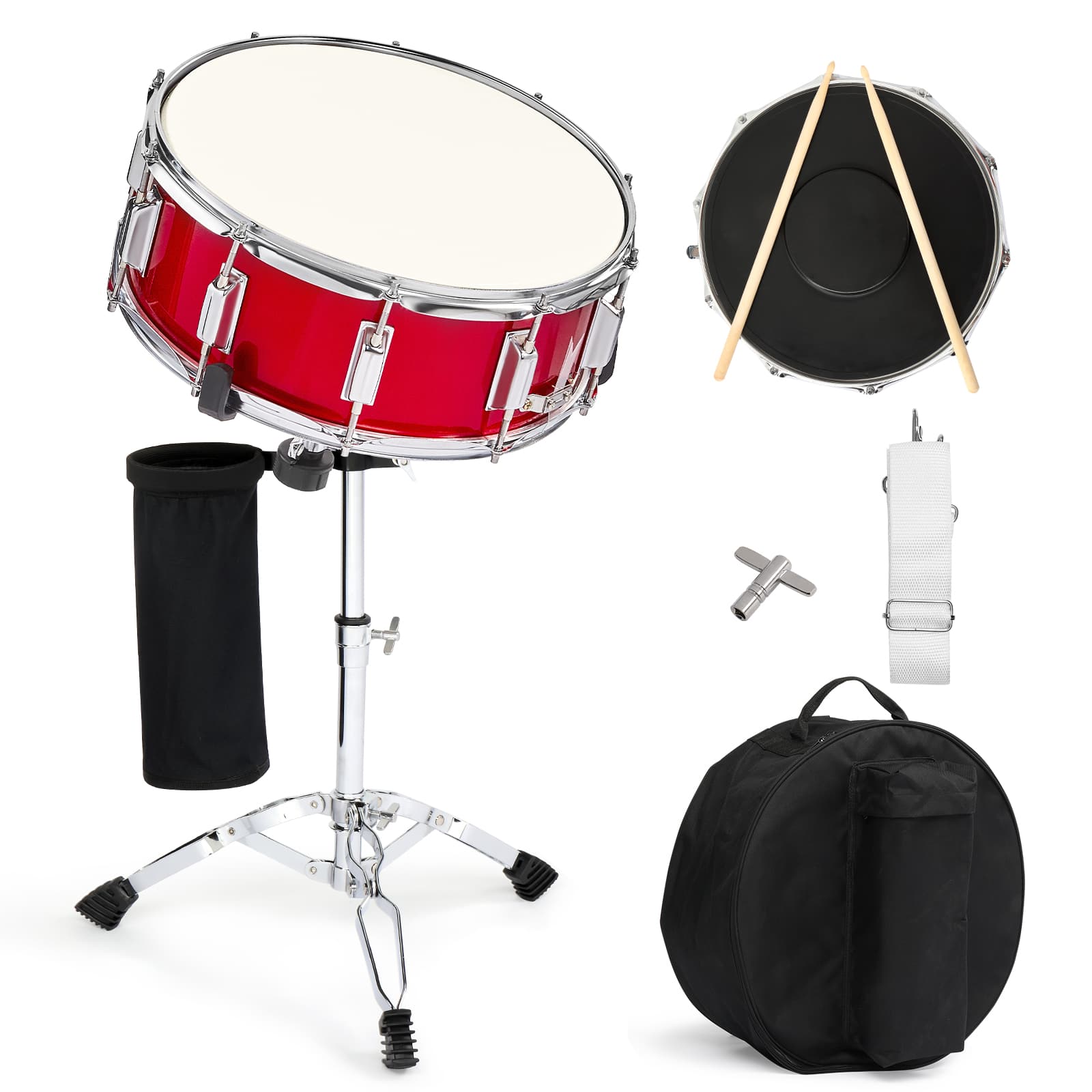 Winado - 14 x 5.5 inches Snare Drum Set, Marching Snare Drum Kit for Students Beginners, Comes with Stand Sticks, Key, Bag, Mute price history on PriceWatchPro
