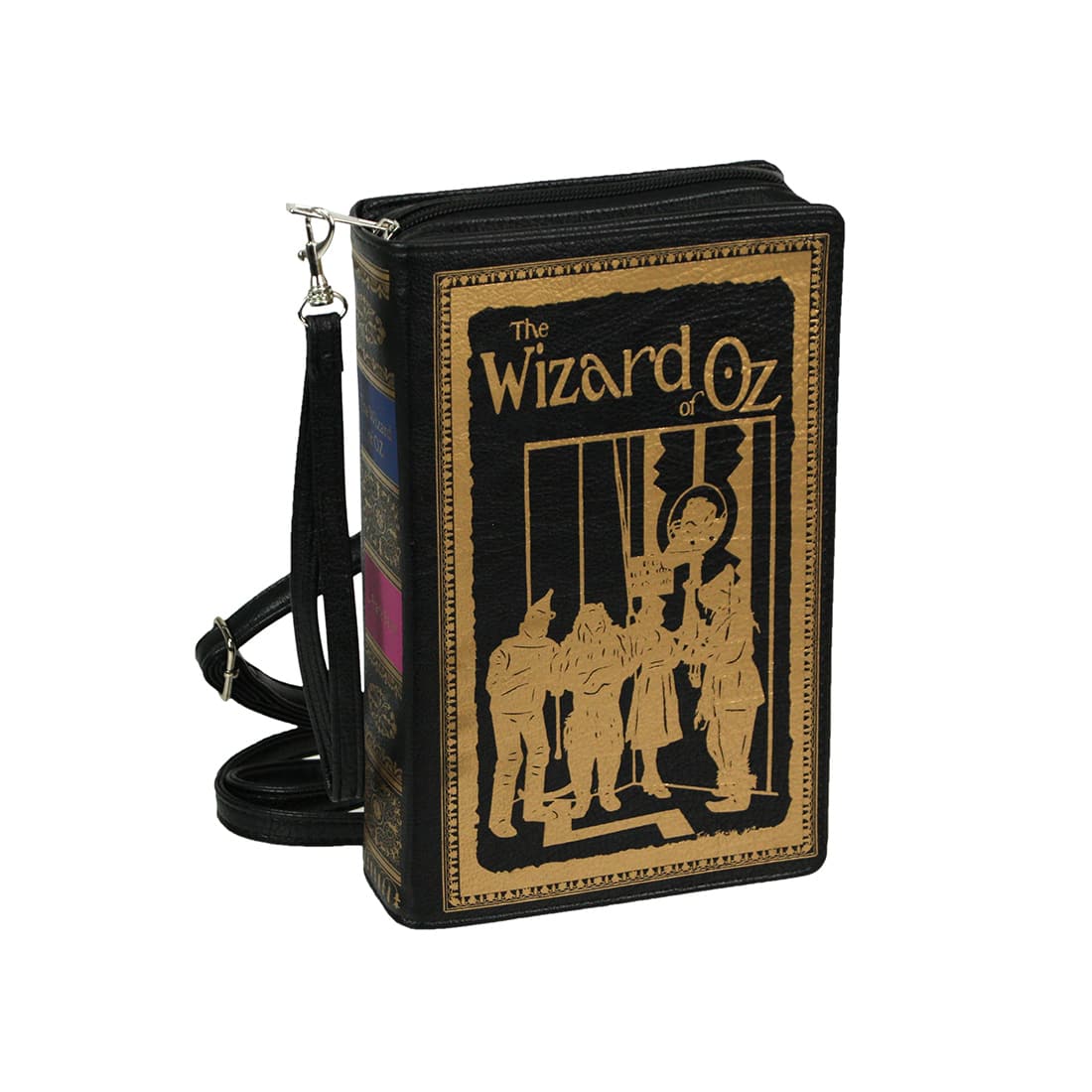 Things2Die4 - Vinyl The Wizard of Oz Book Handbag Novelty Clutch Purse Crossbody Bag L Frank Baum - Black