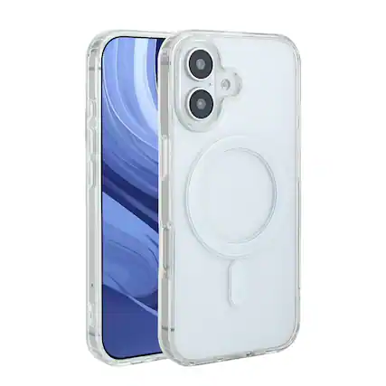 Front. Reiko - Magnetic Wireless Charging Tpu Bumper Case For Iphone 16 In Clear - Clear.