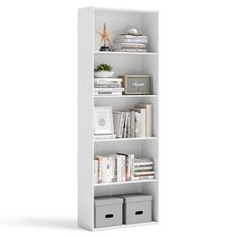 Kadyn - Canddidliike 5 Shelf Reversible Storage Organizer, Freestanding Open Shelf Bookcase - White