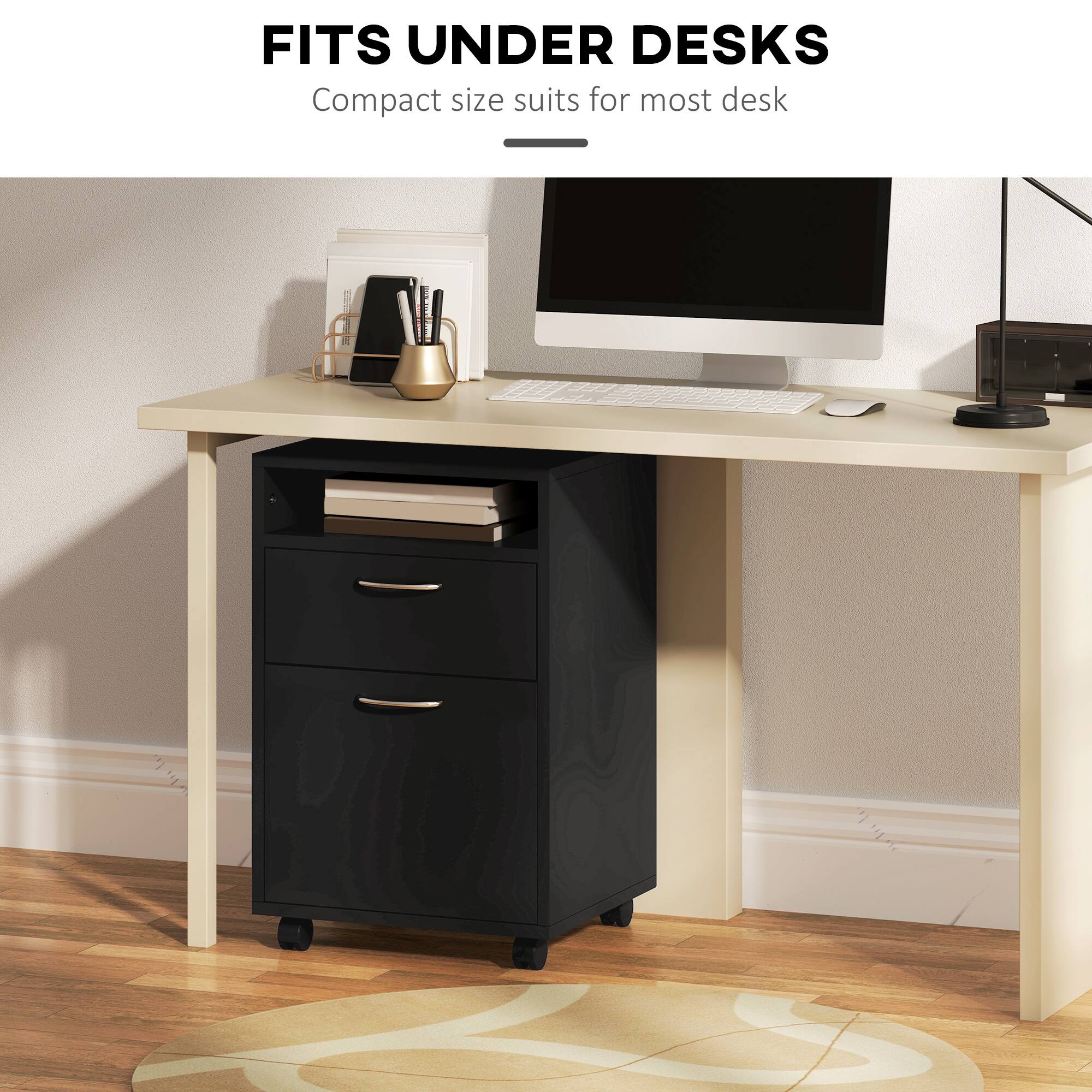 FITS UNDER DESKS
Compact size suits for most desk
