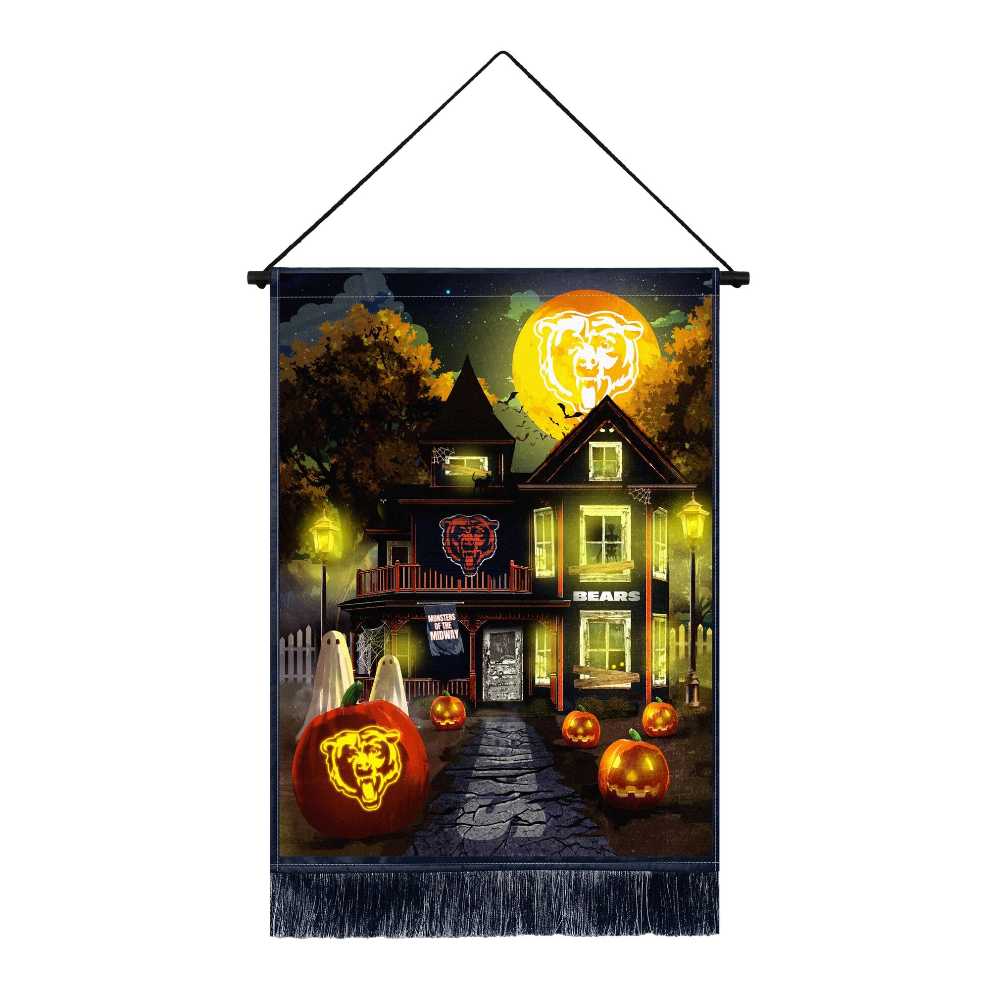 Chicago Bears 18" x 24" LED Halloween Tapestry