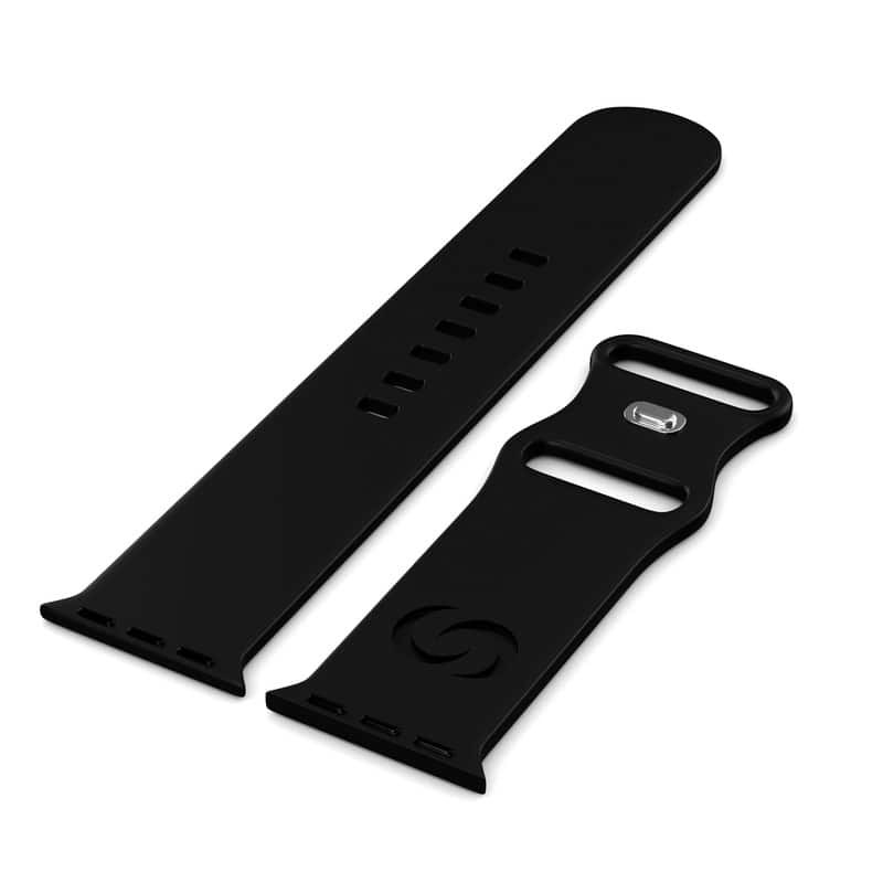 Contact Co. - Smart Silicone Watch Wristband, Sleek Smart Band with Instant App-Free Sharing, Band for Professionals 38mm|40mm|41mm - Black