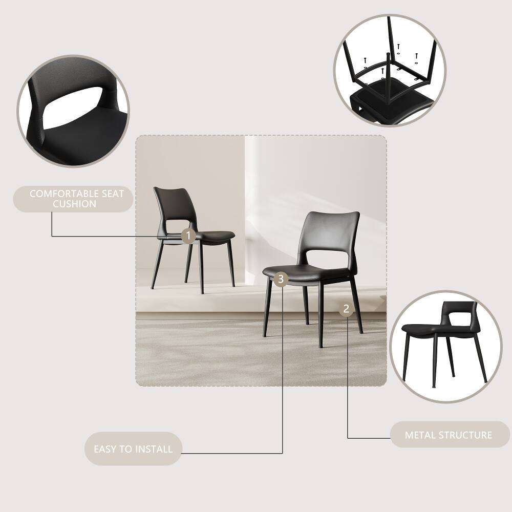 1. COMFORTABLE SEAT CUSHION
2. EASY TO INSTALL
3. METAL STRUCTURE