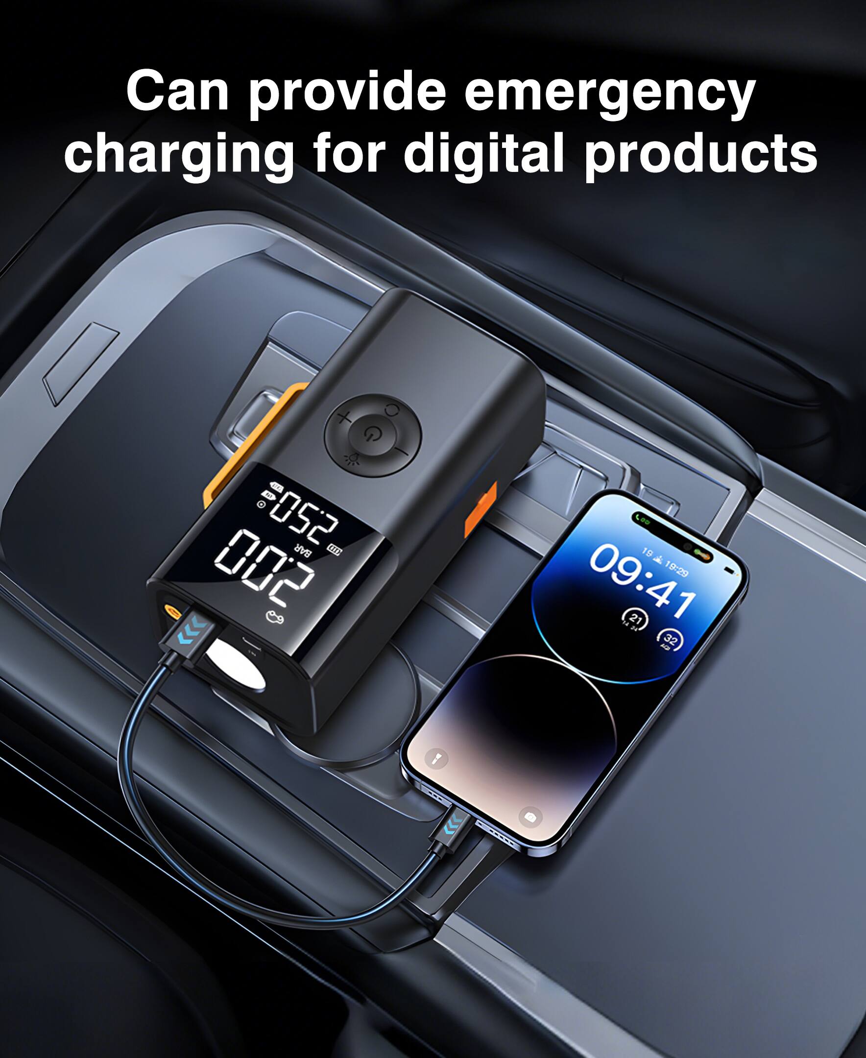 Can provide emergency charging for digital products

O G 5052 GE BAR 002 1 19 A 19:29 09:41 21 ..20 D A 32 I