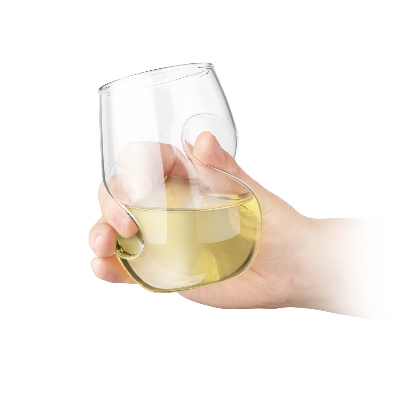 Alt View 1. Final Touch - Conundrum White Wine Glasses, Set of 4 - Clear.