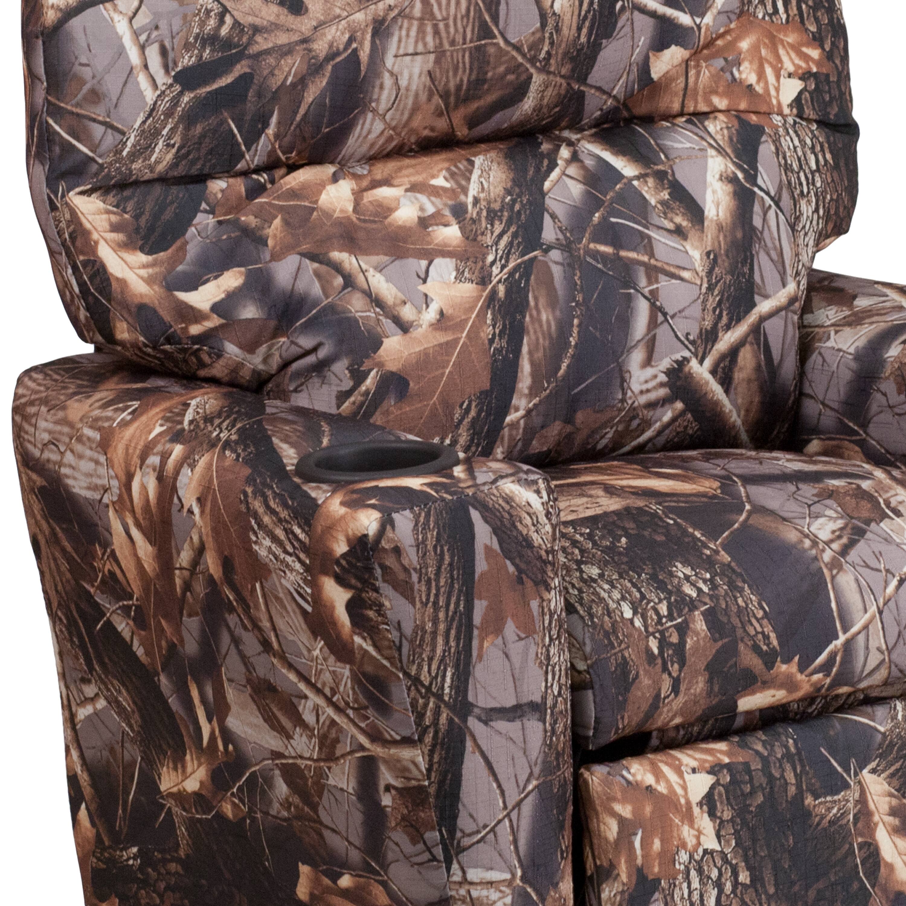 Alt View 9. Emma + Oliver - Contemporary Kids Recliner with Cup Holder - Camouflage Fabric.
