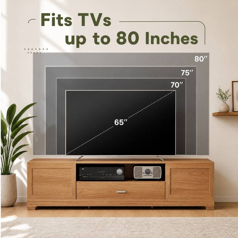 Fits TVs up to 80 Inches

80"
75"
70"
65"