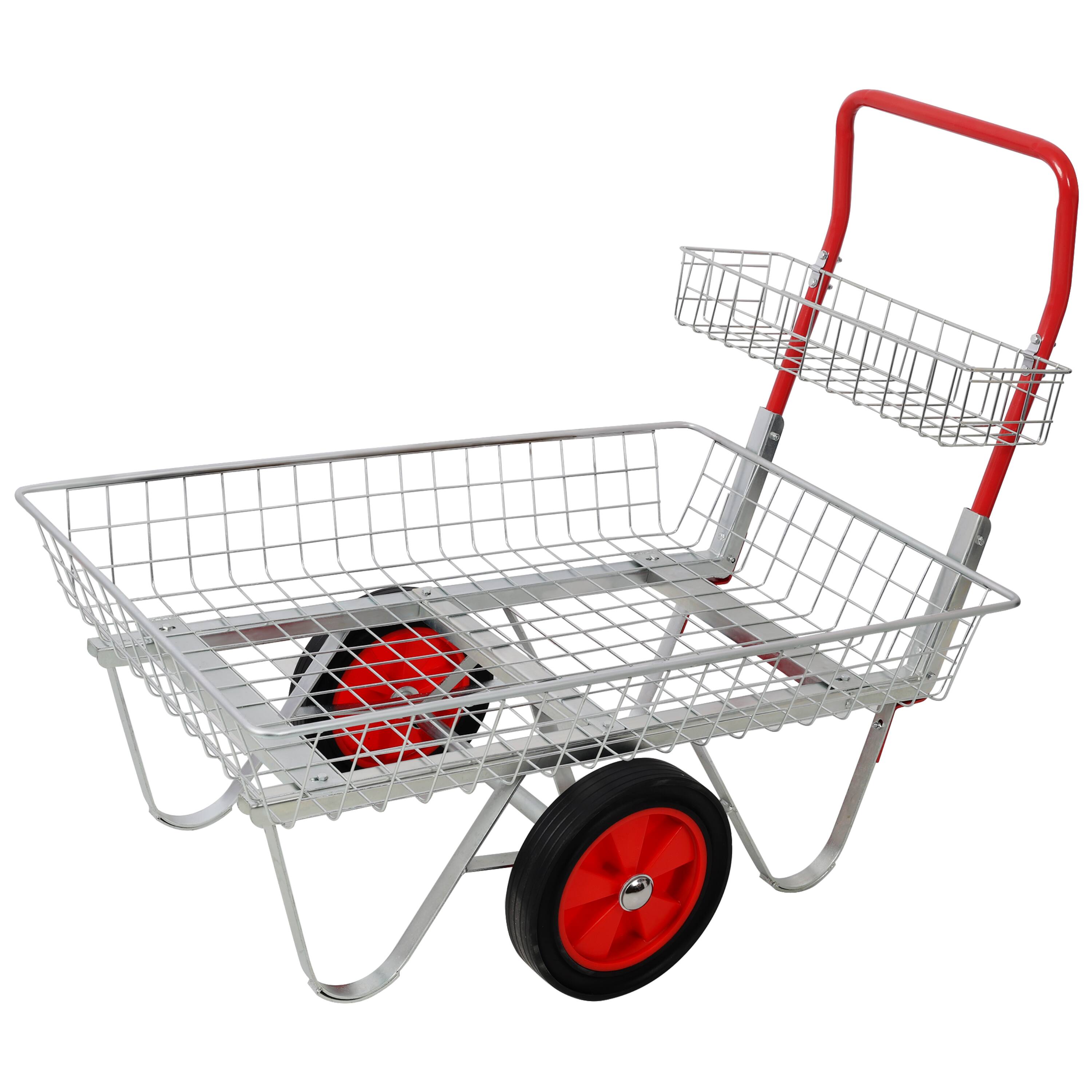Back. LOVMOR - Garden Center Trolley with Wheels, Rolling Utility Cart for Patio, Yard and Gardening Tools - Silver.