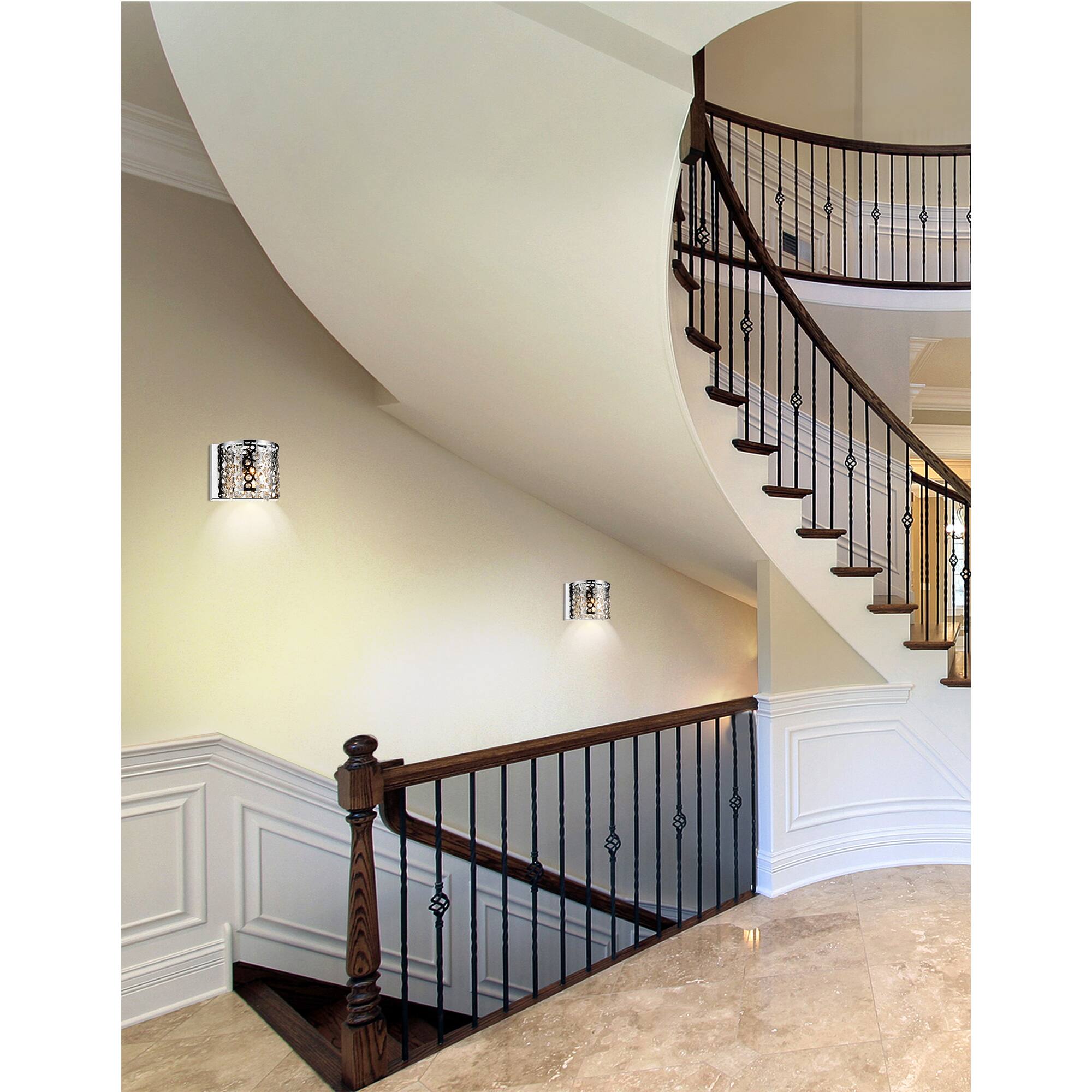 Angle. CWI Lighting - Bubbles 1 Light Bathroom Sconce With Chrome Finish - Stainless Steel.