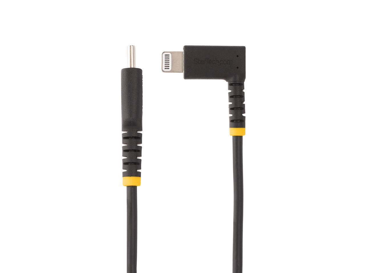 Alt View 1. StarTech.com - StarTech.com 3ft USB-C to Lightning Cable - Right-Angled, Heavy Duty, Aramid Fiber, MFi Certified.