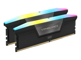 CORSAIR - Vengeance RGB 64GB (2 x 32GB) 288-Pin PC RAM DDR5 6000 (PC5 48000) Desktop Memory Model CMH64GX5M2B6000C30 - Black