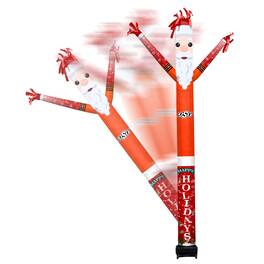 Sporticulture - Oklahoma State Cowboys Santa Claus Inflatable Crazy Sports Fan - Orange