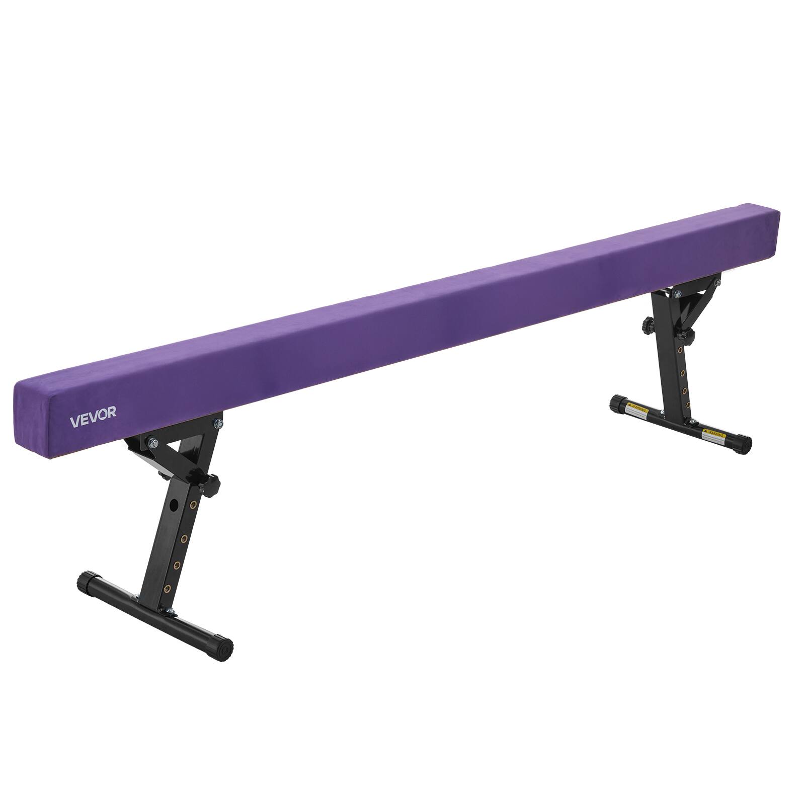Alt View 5. VEVOR - Adjustable Balane Beam for Kids, 8FT Gymnastics Beam, High and Low Floor Beams of 5 Adjustable Heights - Purple.