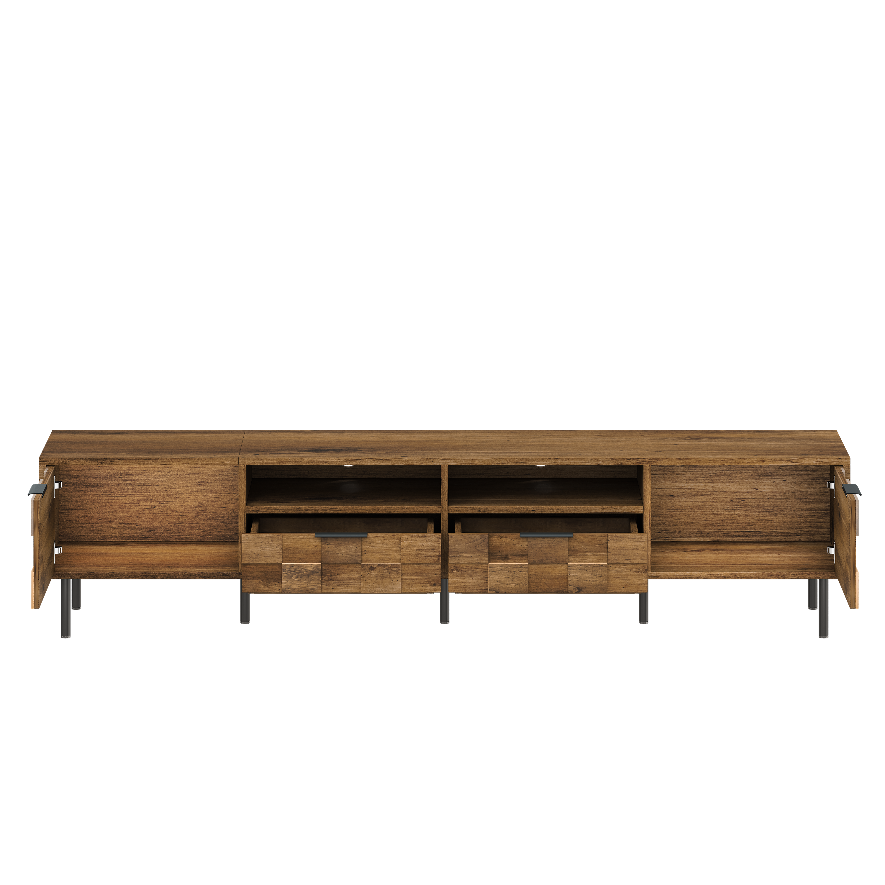 Alt View 10. Boyel Living - Mid Century TV Stand Natural For TVs Up To 85 Inch Media Console With Storage - Natural.