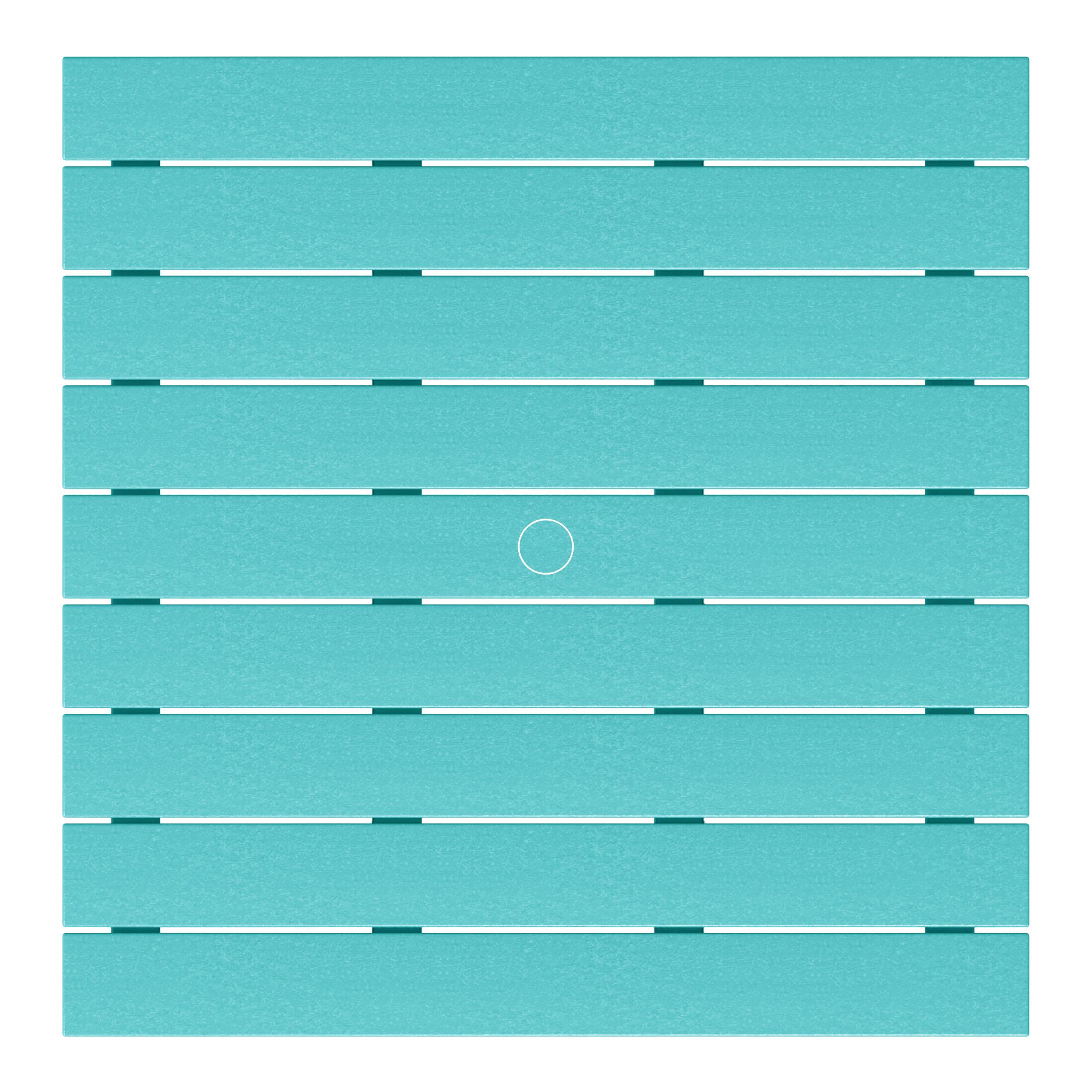 Alt View 1. WestinTrends - WestinTrends Malibu Low Outdoor HDPE Square Patio Coffee Table - Turquoise.