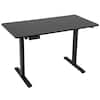 Front. Costway - Costway 48" x 24" Sit to Stand Desk with 3 Memory Settings & Anti-Collision Protection - Black.