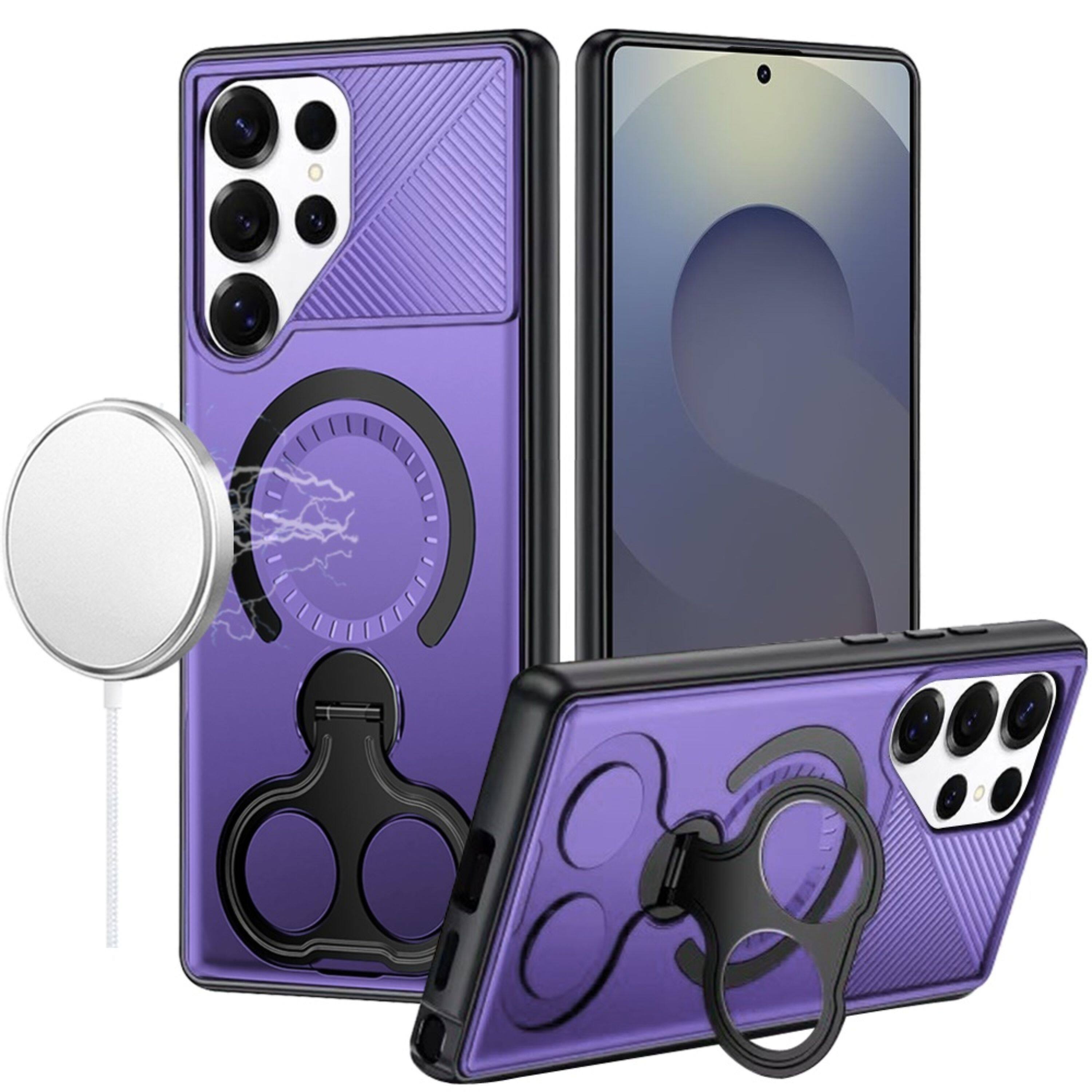 Kitcheniva - Case Magnetic Circle Dual 360 Ring Stand With Tempered Glass For Samsung S26 Ultra - Purple price history on PriceWatchPro