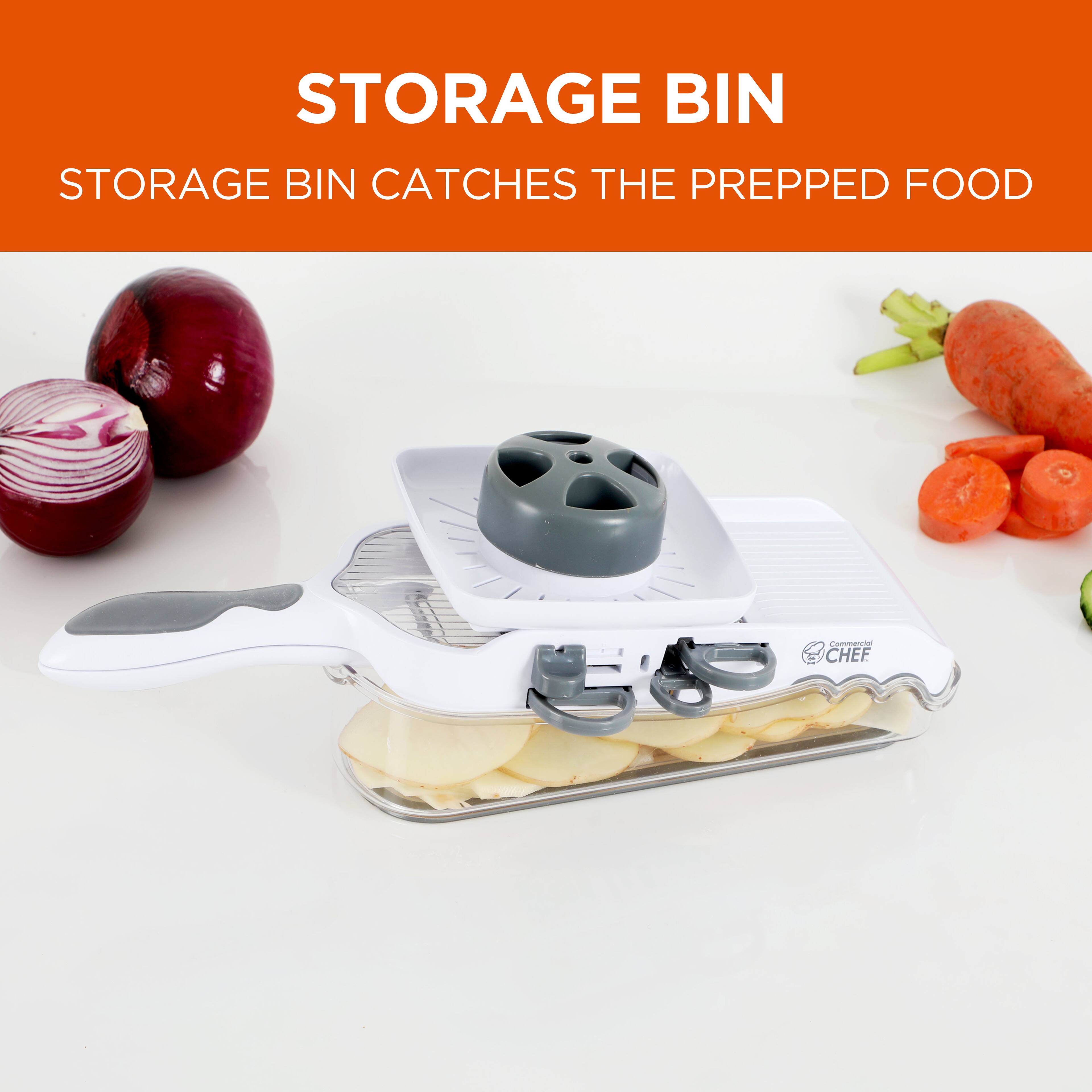 STORAGE BIN  
STORAGE BIN CATCHES THE PREPPED FOOD