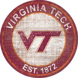 Fan Creations - Virginia Tech Hokies 24'' Round Heritage Logo Sign - Multicolor