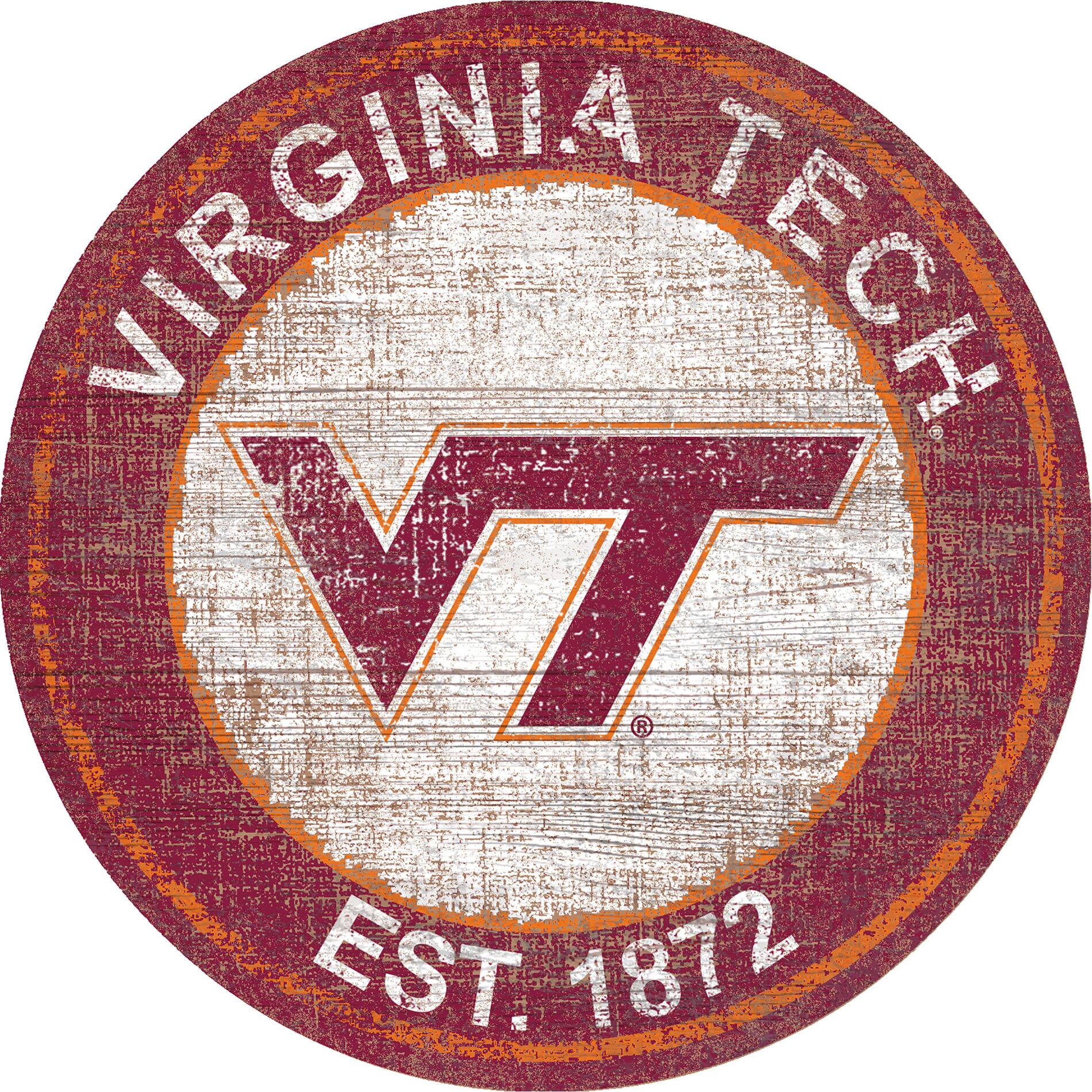 Virginia Tech Hokies 24'' Round Heritage Logo Sign