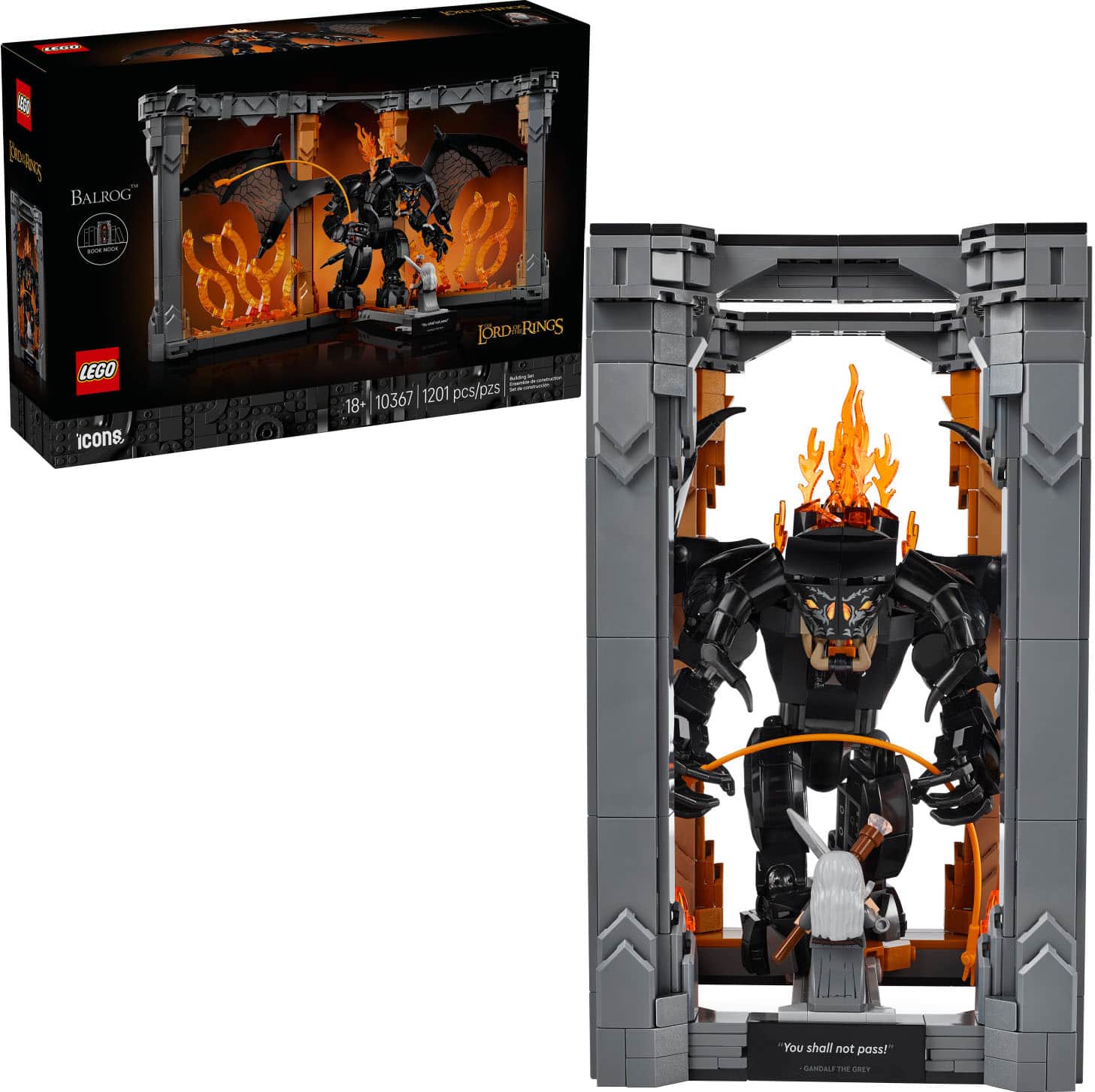 LEGO - Icons The Lord of the Rings: Balrog Book Nook 10367 - Front_Zoom