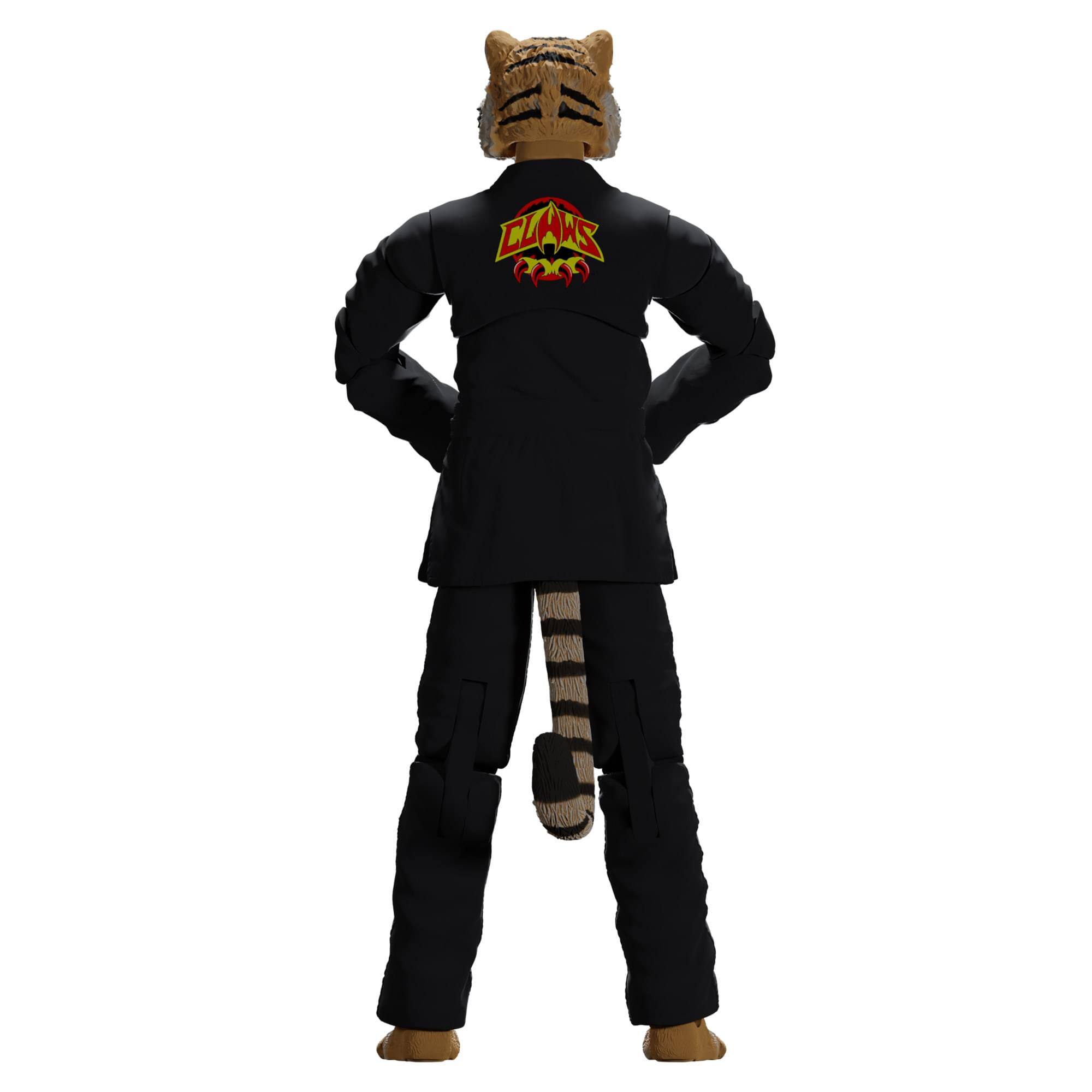 Alt View 3. Icon Heroes - Zoo Jitsu Fighters 6 Inch Action Figure | Tiago the Tiger with Black Gi - Black.
