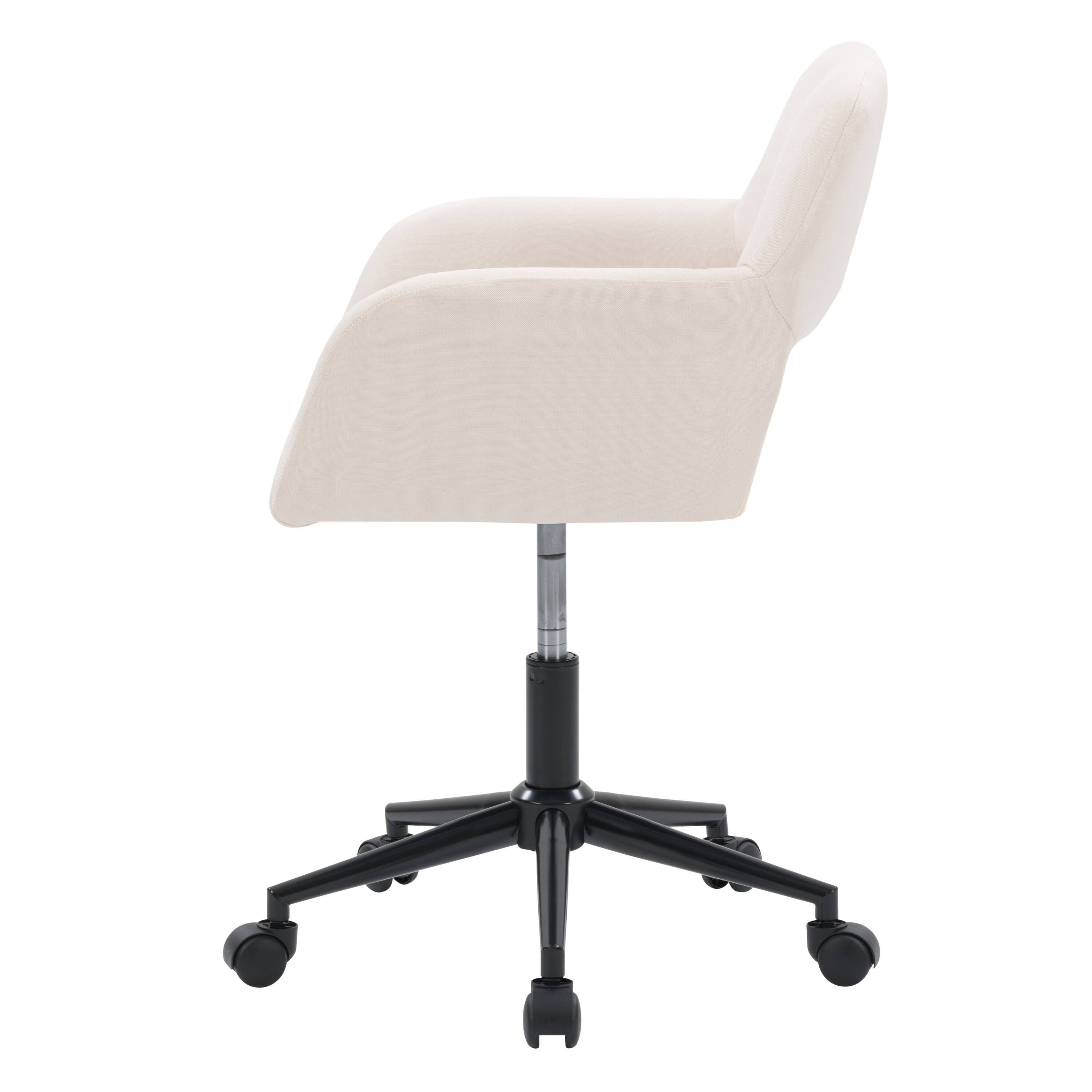 Left. CorLiving - Marlowe Upholstered Task Chair - Off White.