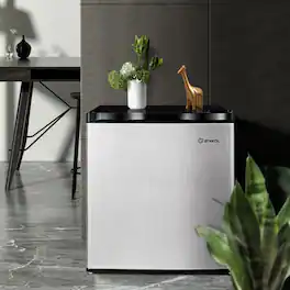 LUCKY ONE - 1.1 cu.ft Freestanding Compact Upright Freezer with Adjustable Thermostat - Mini Freezer - Black