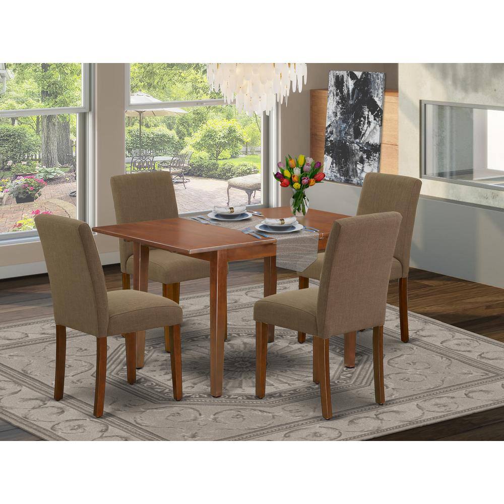 Left. East West Furniture - Dining Room Set Mahogany - Brown.