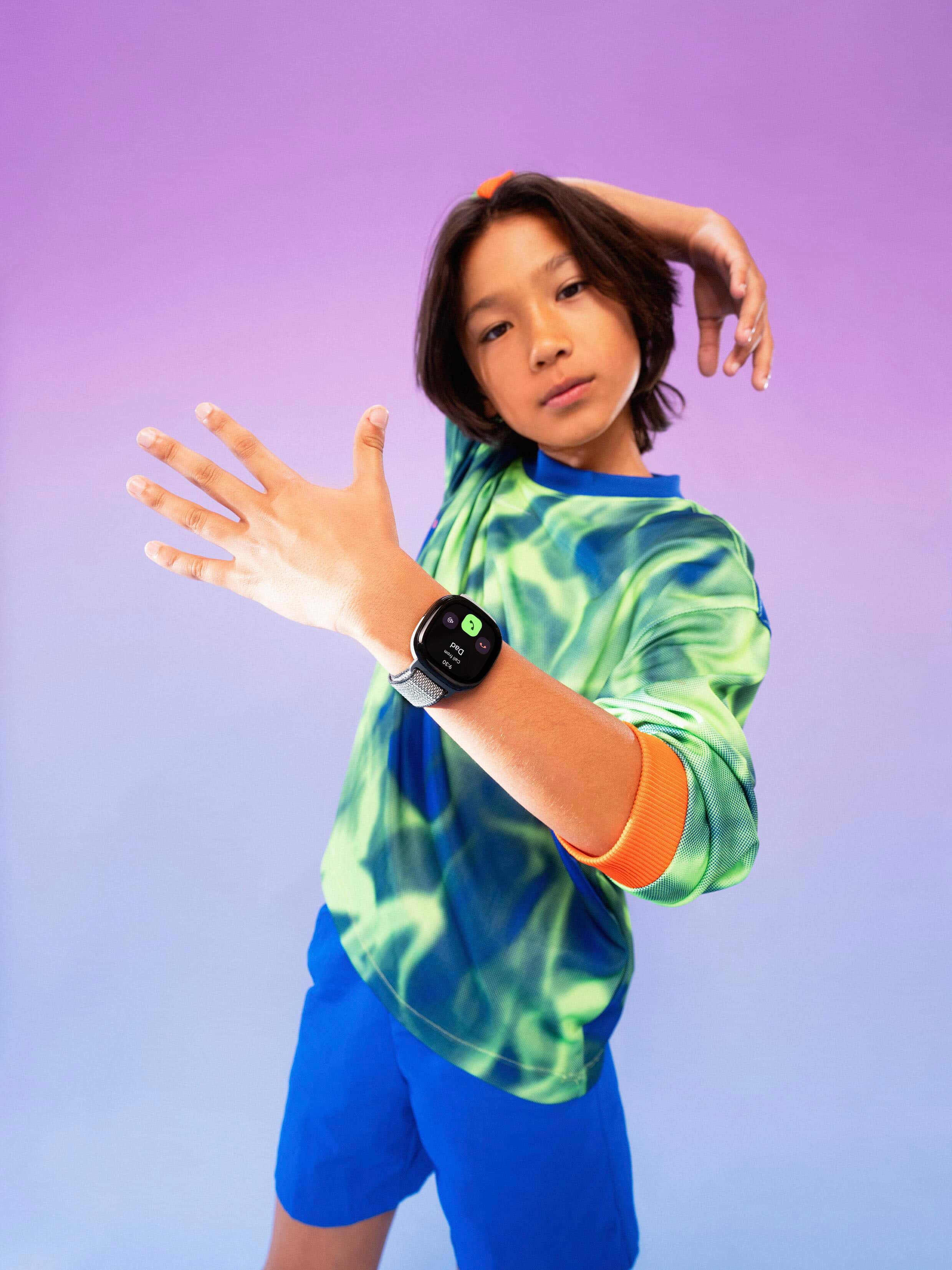 Alt View 15. Fitbit - Ace LTE - Kids Smartwatch with In-App Calling, Messaging, GPS - Mild.