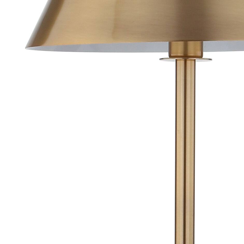 Alt View 4. Jonathan Y - Roxy 60" Metal LED Floor Lamp, Brushed Brass - Brass Gold.