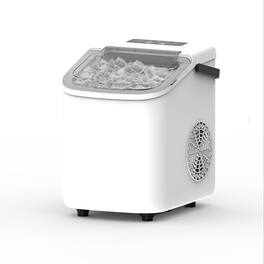 Forest'nSky - Portable Outdoor Ice Maker - 26 lb/day Bullet Ice, BPA-Free PVC, Fast for Coffee, Car Fridge & Cocktails - White