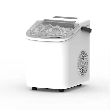 Front. Forest'nSky - Portable Outdoor Ice Maker - 26 lb/day Bullet Ice, BPA-Free PVC, Fast for Coffee, Car Fridge & Cocktails,White - White.