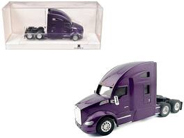 HO Logistics Replicas - Kenworth T680 Sleeper Cab 1/87 (HO) Plastic Model Car by HO Logistics - Purple Metallic