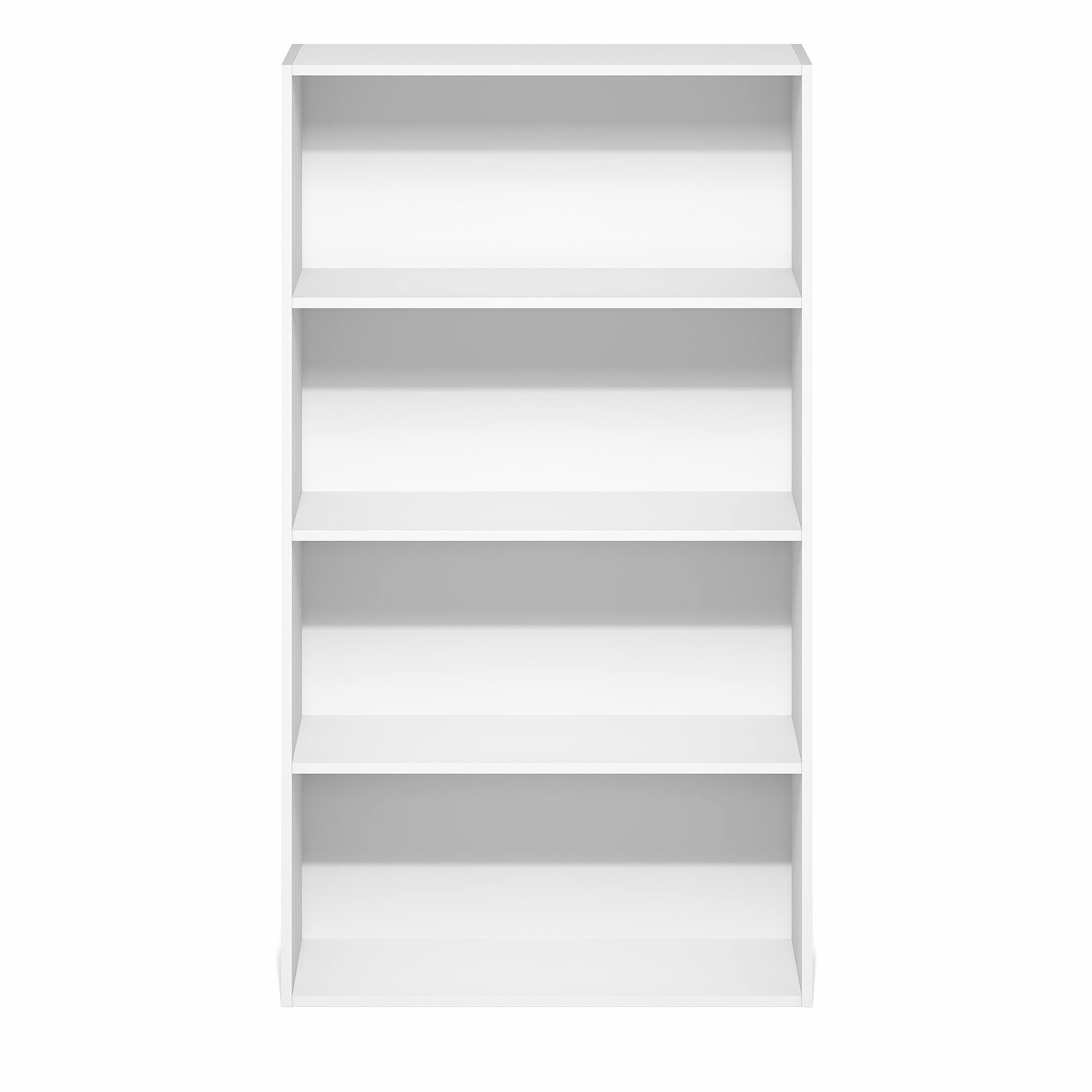 Alt View 5. Furinno - JAYA Book Shelf, 4-Tier Book Shelf, Bookcase with Open Shelving, Standing Bookshelf, 9.5 x 23.6 x 41.9 - White.