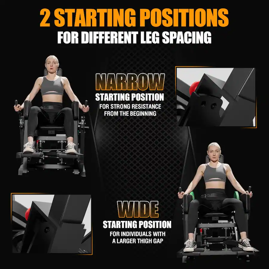Syedee 3D Hip Abductor Machine with Hip Thrust Function, Incline Hip ...