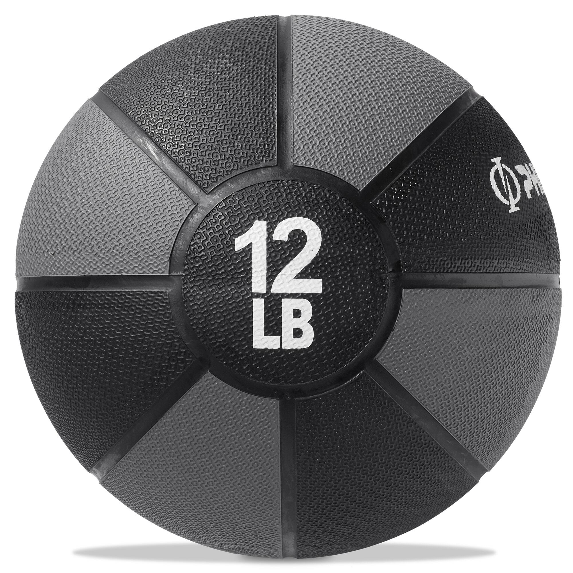 Alt View 1. Philosophy Gym - Medicine Ball - Weighted Fitness Ball - Non-Slip Grip - Black.