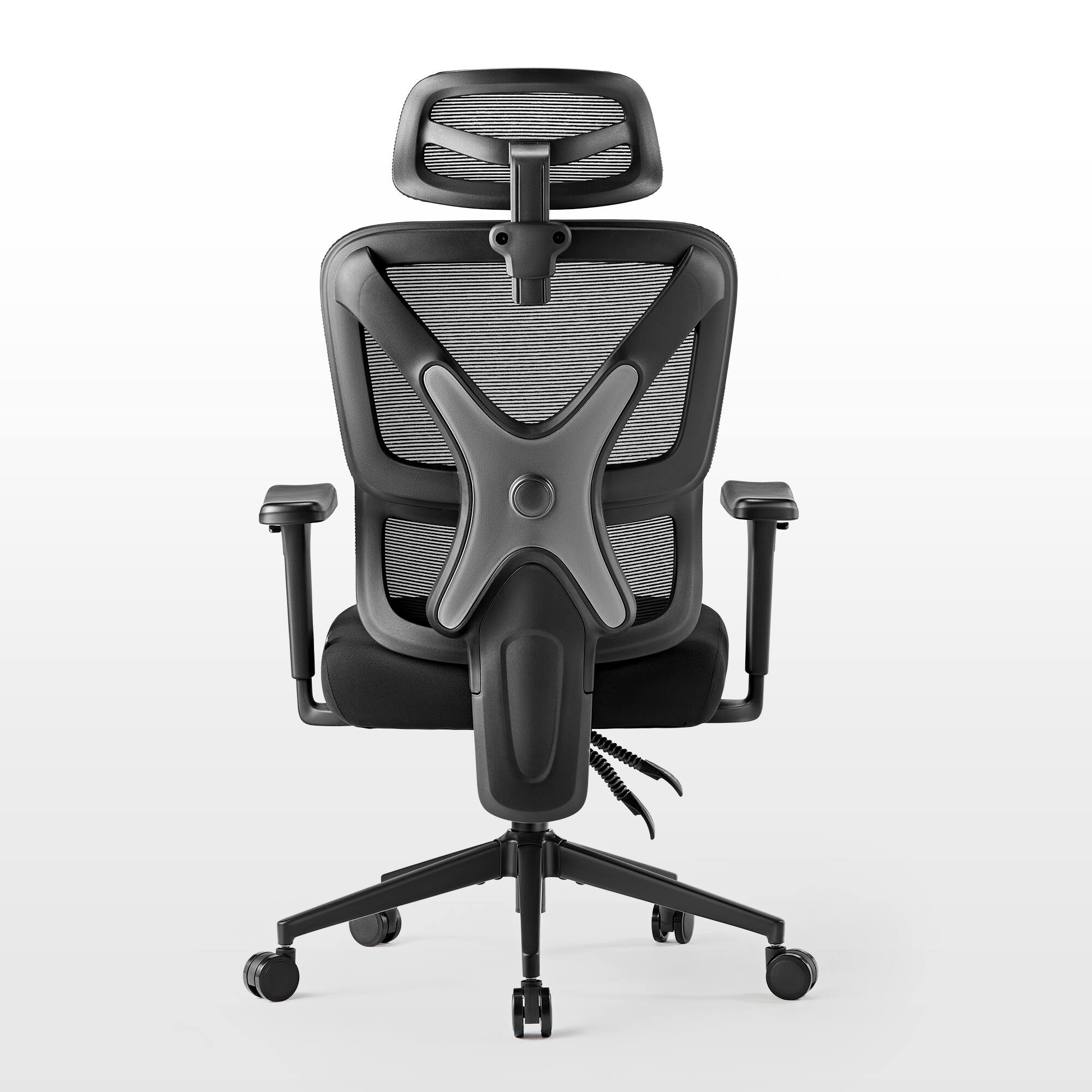 Angle. Eureka Ergonomic - Exis Ergonomic Mesh Office Chair with Adjustable Lumbar Support & Headrest - Black.