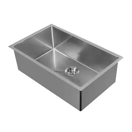 Front. Whitehaus - Noah Plus 16 gauge Single Bowl Linen Textured Dual-Mount Sink Set - Black.
