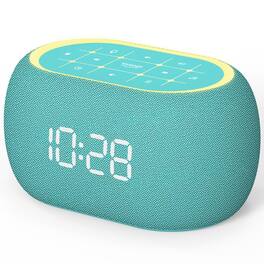 Dazzed Corner - White Noise Sound Machine & Alarm Clock with HiFi Bluetooth Speaker - Cyan