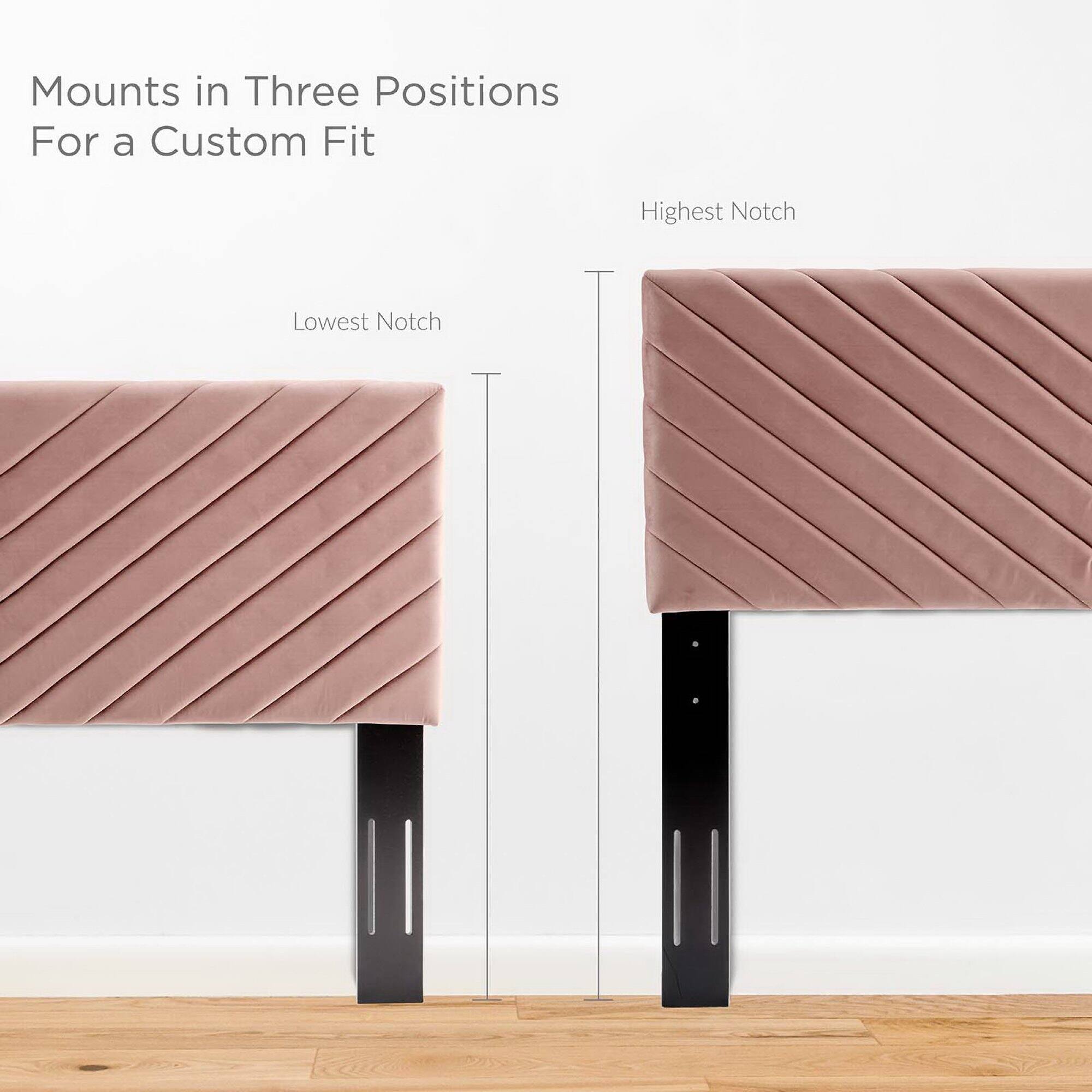 Mounts in Three Positions  
For a Custom Fit  

Lowest Notch  
Highest Notch